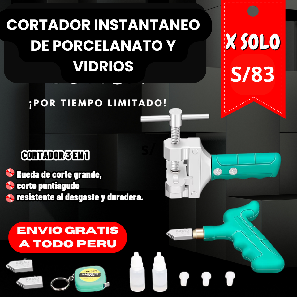 CORTADOR INSTANTANEO DE PORCELANATO Y VIDRIOS